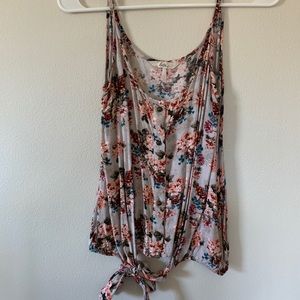 Floral Button Up Tank